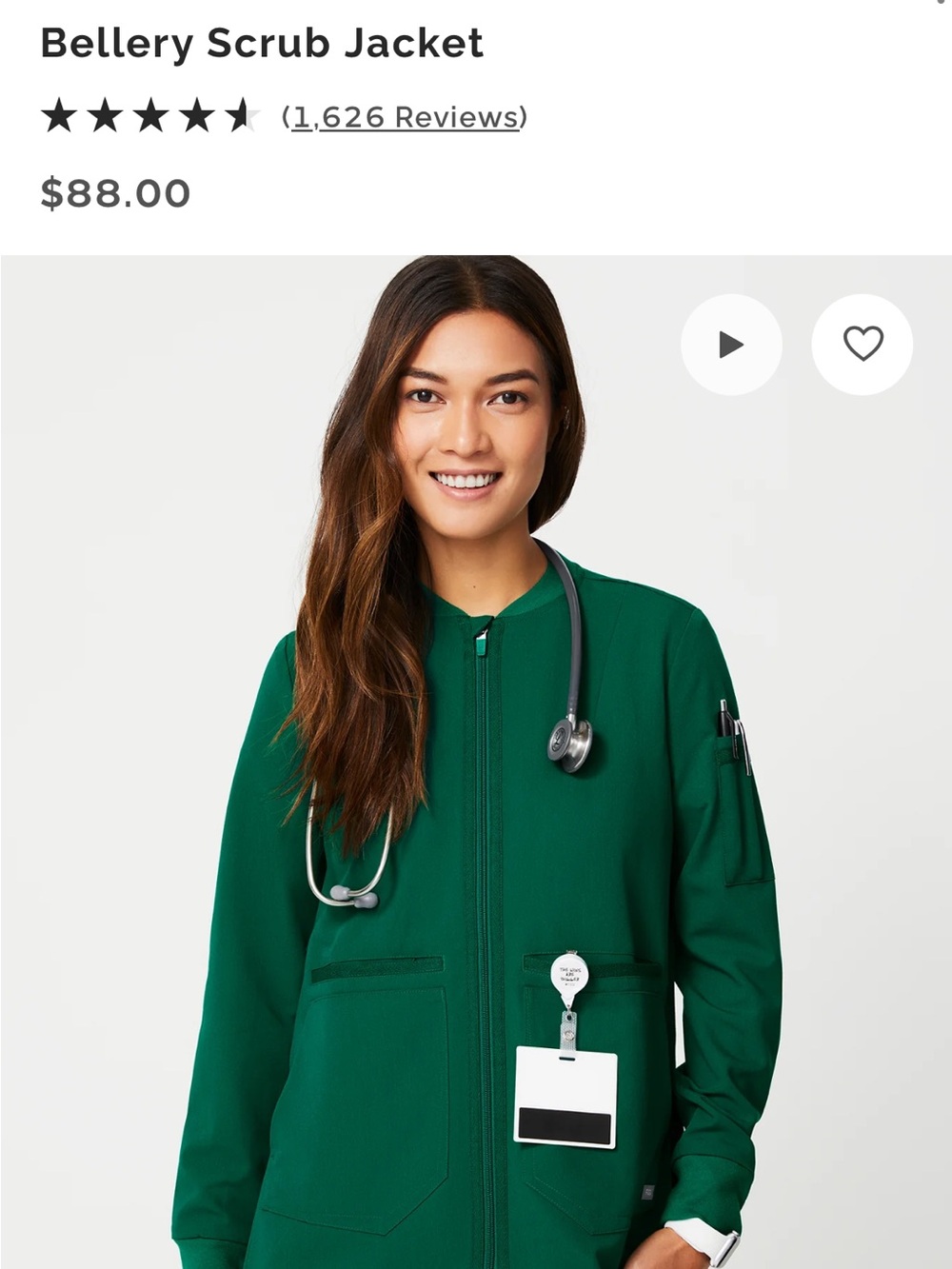 FIGS Bellery Scrub Jacket size small - Picture 2 of 11